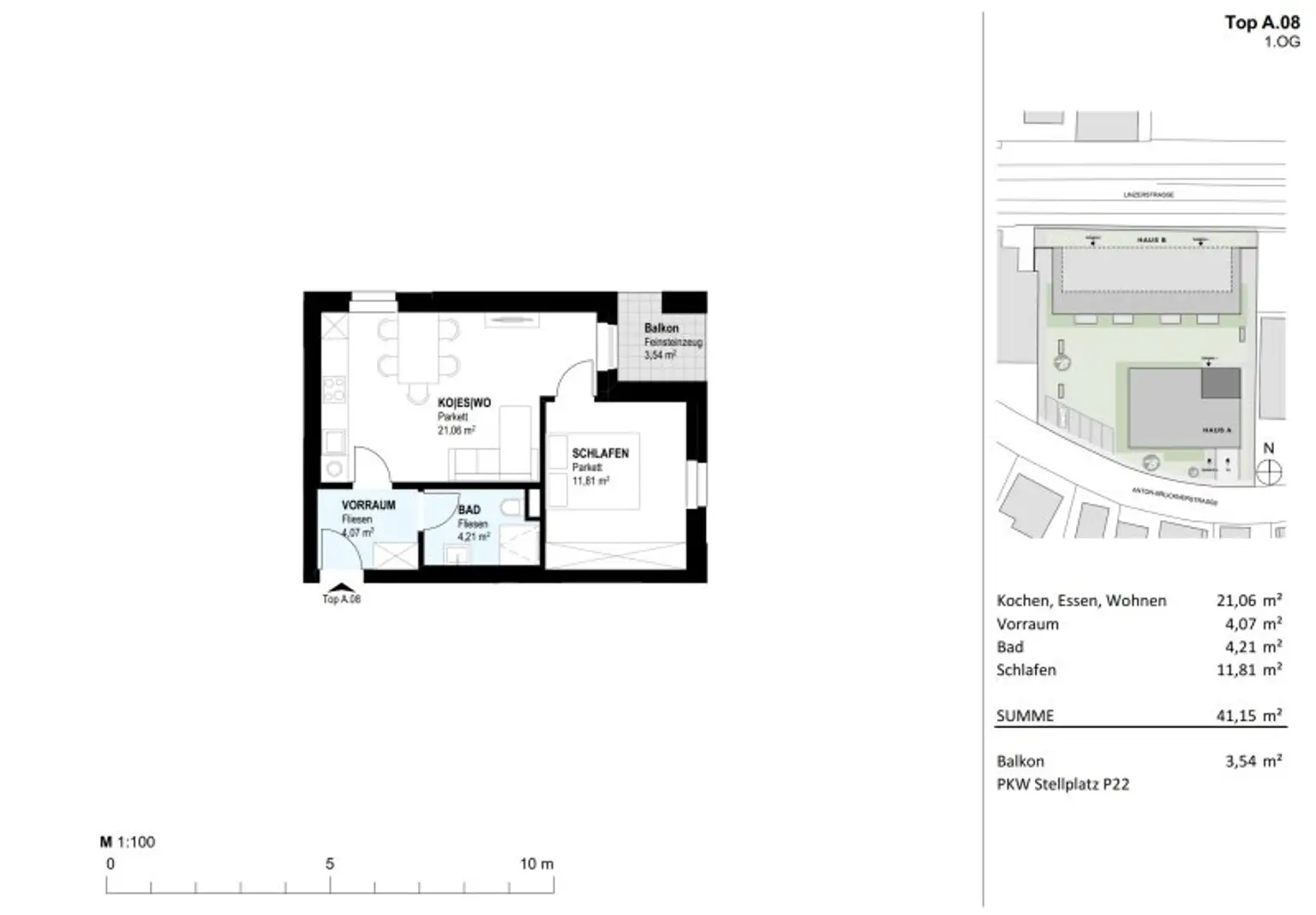 Flexibel nutzbare Terrassenwohnung Top A.08 - Neubauprojekt SCHÖN | DORF | BLICK