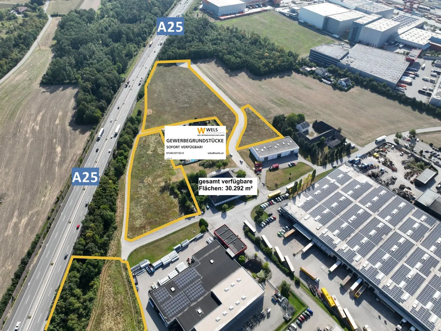 verfügbare Grundstücke Projekt Terminal