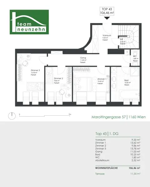 Ihre Dachgeschosswohnung in der Maroltingergasse – Komfort & Weitblick im 16. Bezirk