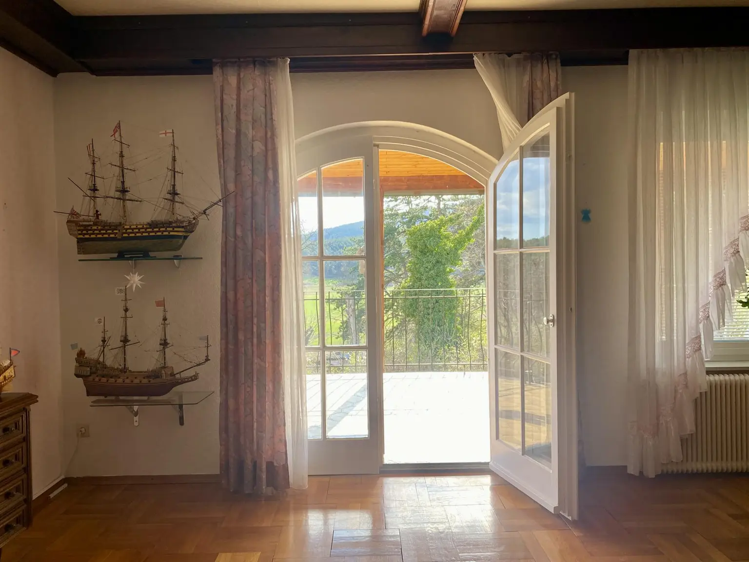 Wohnzimmer, Zugang auf die Terrasse