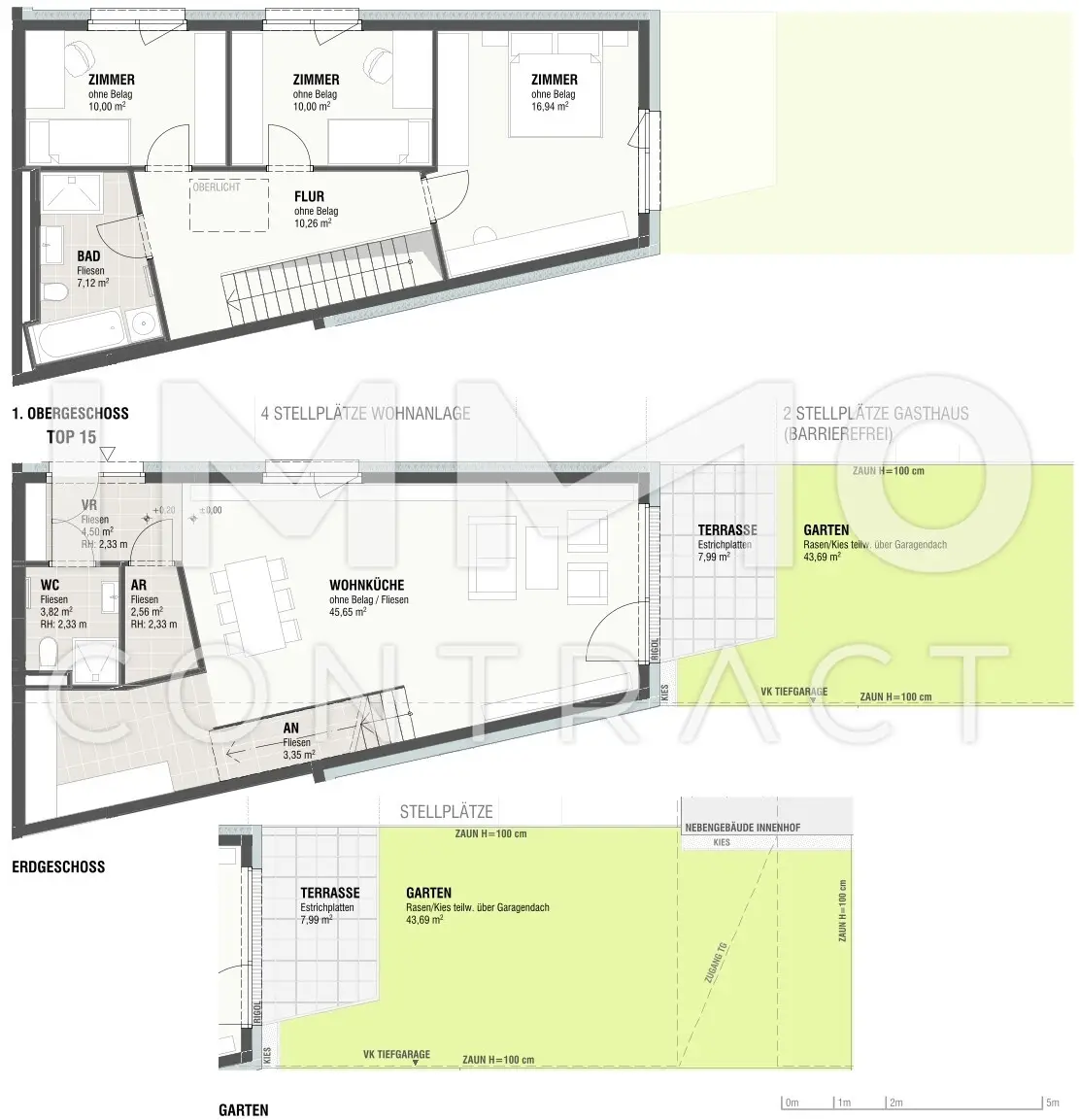 Erstbezug - Garten-Maisonette inklusive Stellplatz