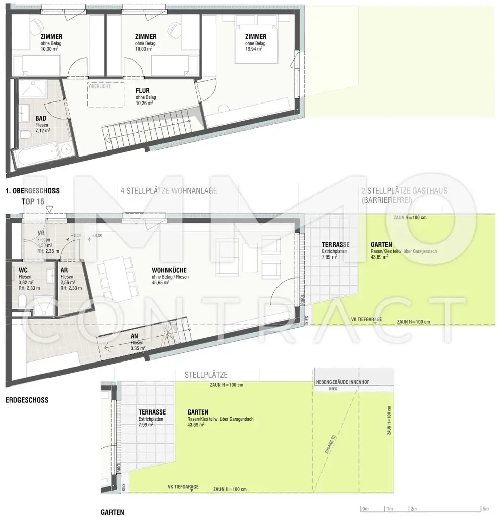 Erstbezug - Garten-Maisonette inklusive Stellplatz