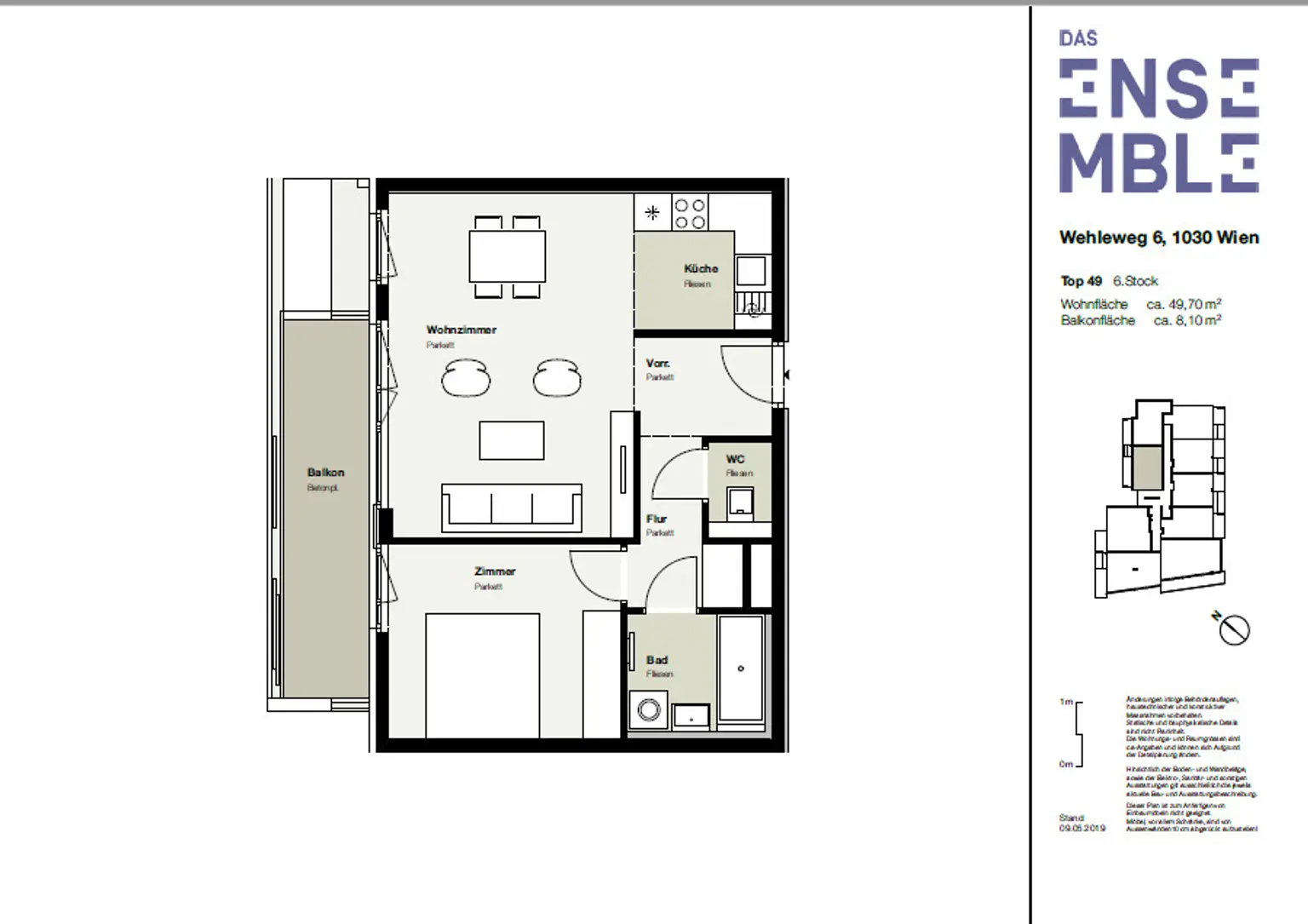 2-Zimmer-Wohnung nähe Prater
