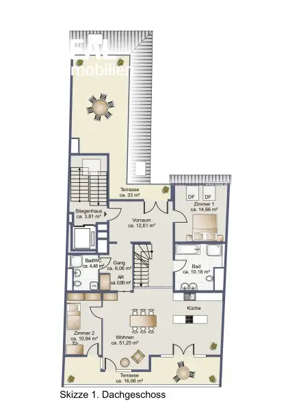 Plan 1. Dachgeschoss