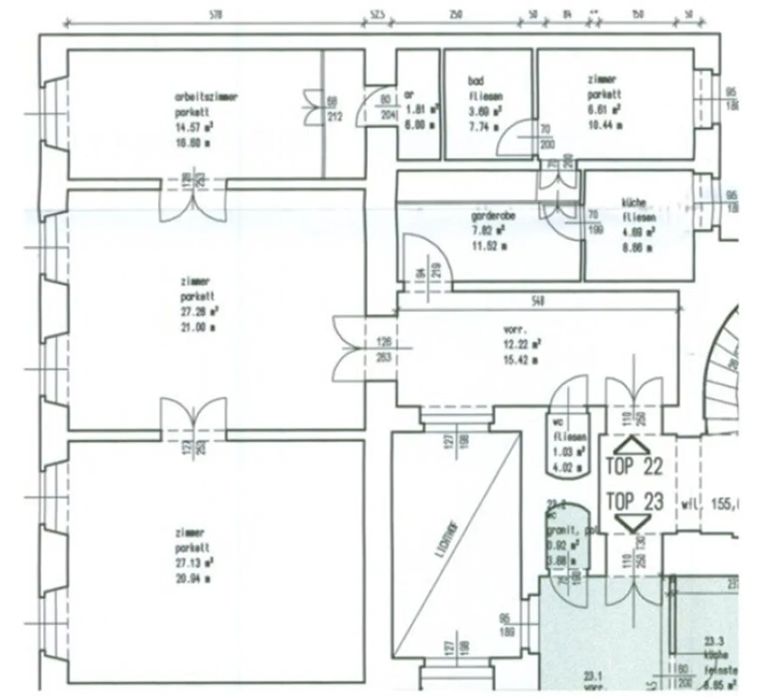 OPERNRING, STAATSOPER, klimatisierte 106 m2 Altbau, 3 Zimmer, Möblierung möglich, Extraküche, 2 Bäder, 4. Liftstock