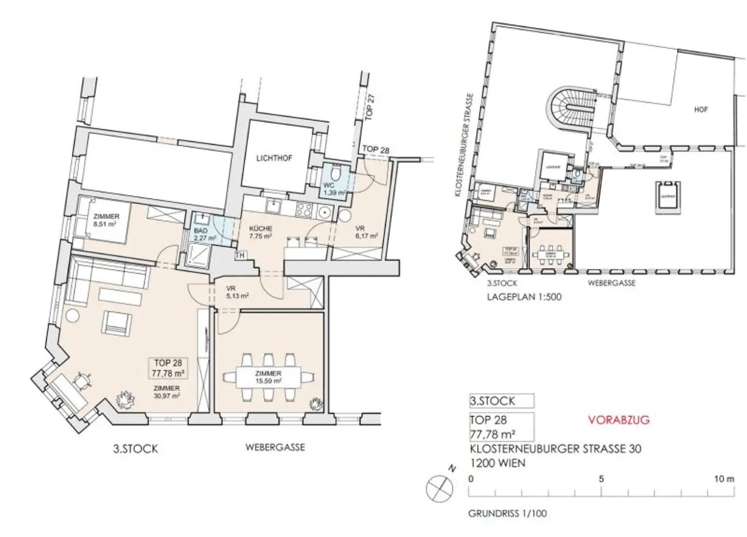 Sonnige 3 Zimmer Wohnung, Nähe Wallensteinplatz, zu Kaufen !