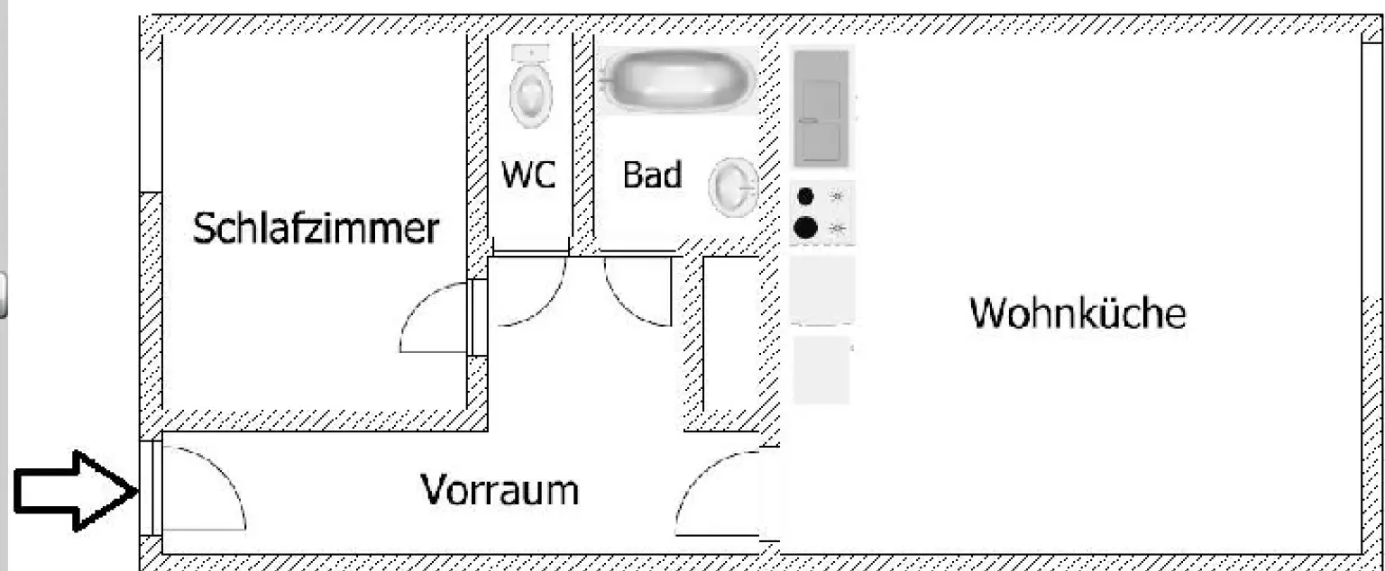 "Top - 2 Zimmer mit Garage"