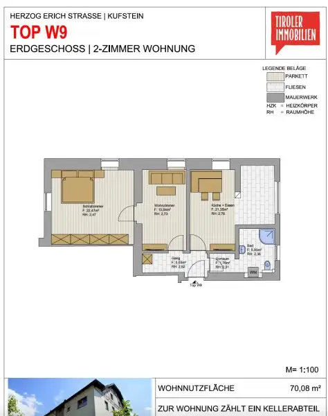 2,5-Zimmer-Mietwohnung in Kufstein