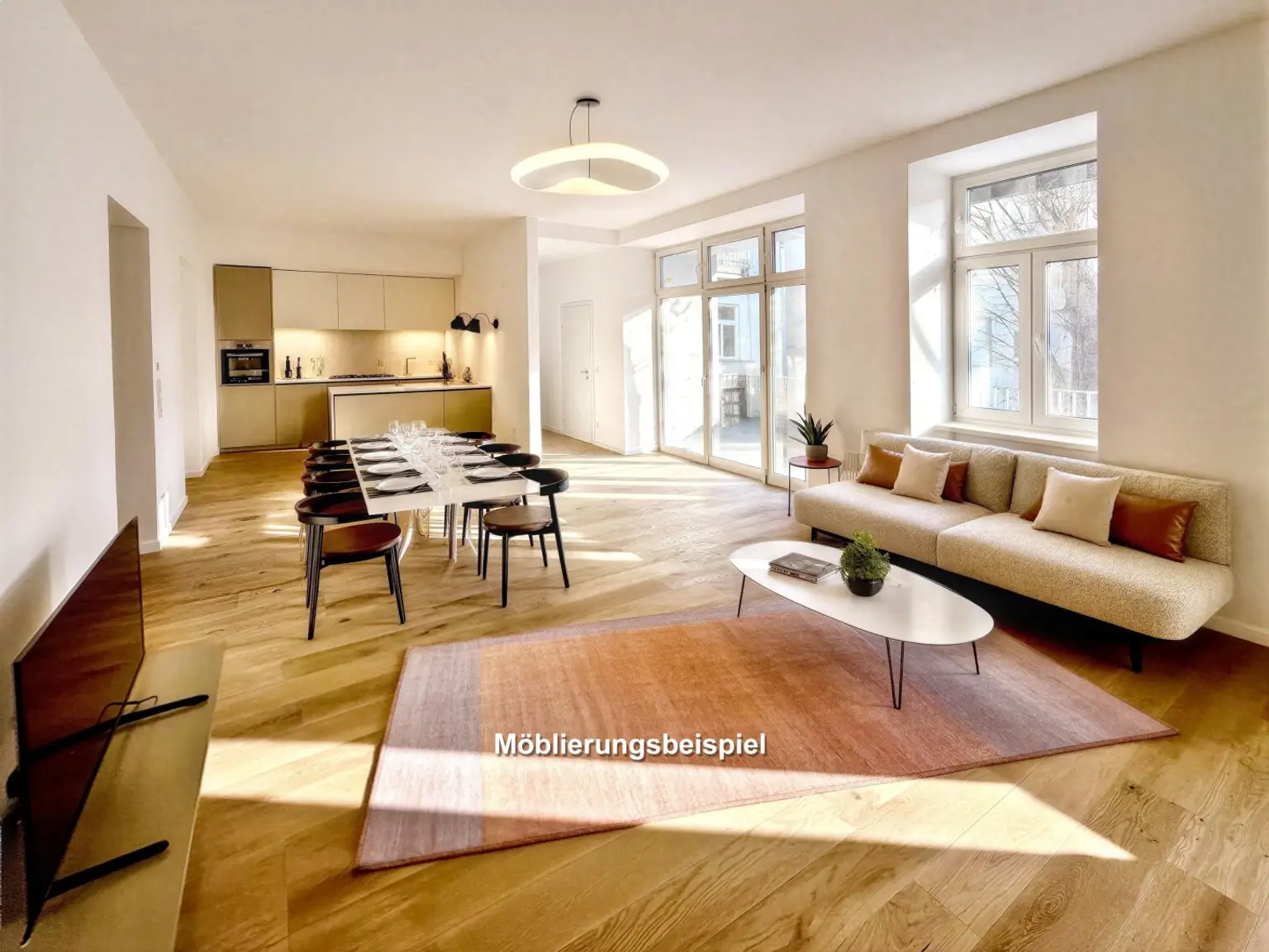 Wohnbereich + Küche2