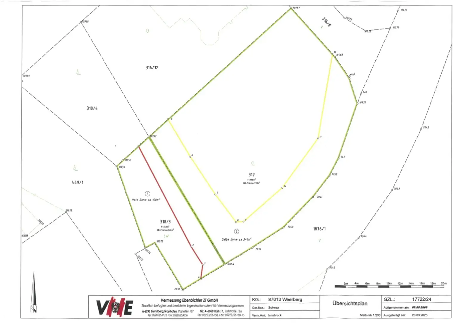 Ca. 1000 Quadratmeter großes Baugrundstück in Weerberg!