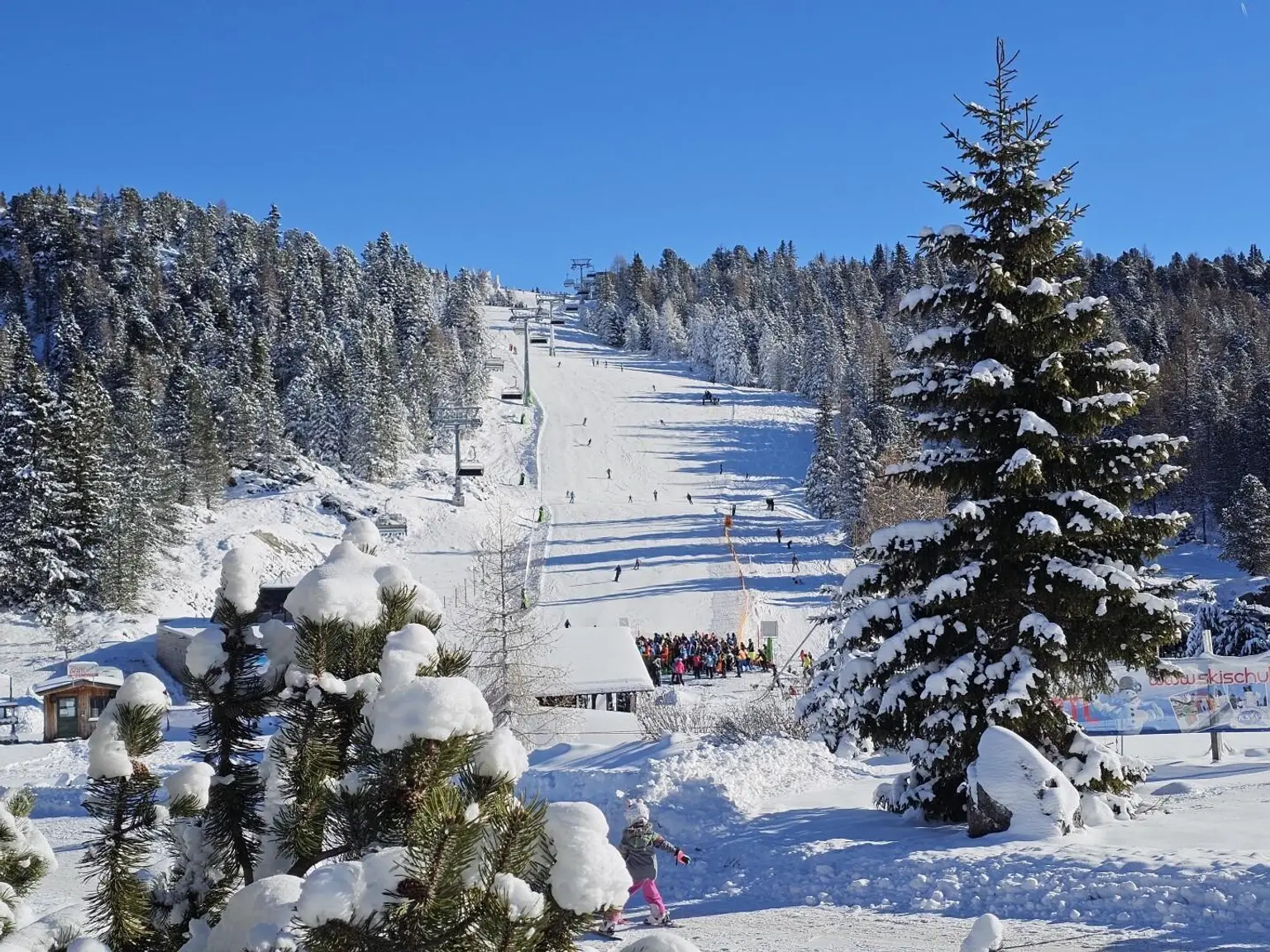 erster Skitag an der Wildkopfbahn