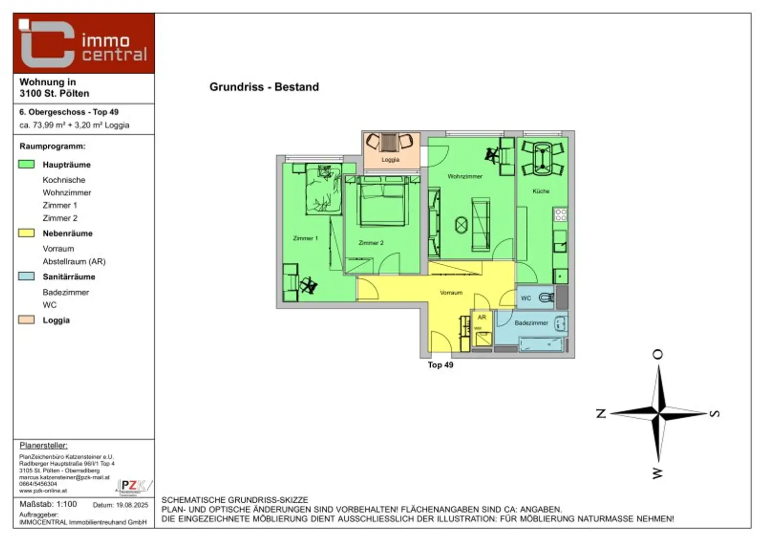 Toplage & Gestaltungsspielraum – 3-Zimmer-Eigentumswohnung mit Loggia
