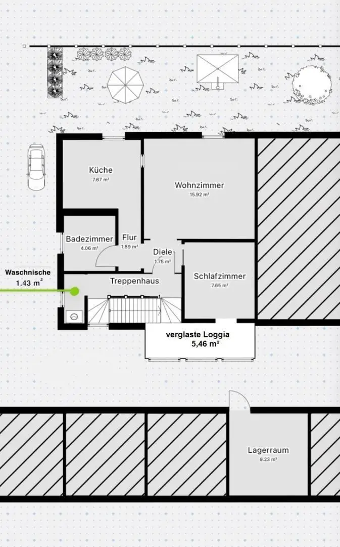 Grundrissplan, selbstgezeichnet