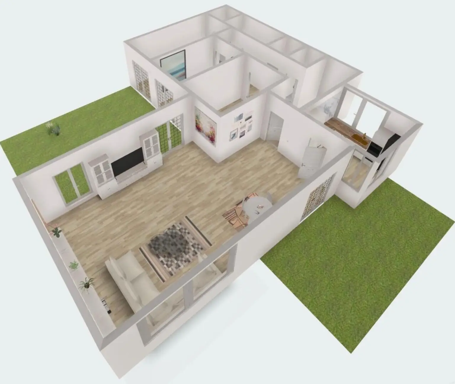 Best  Lage St.Peter:  Barrierefreie großzügige Erdgeschoss  Wohnung 129m² Wohnfläche + Atrium Garten + 2 Terrassen 65m²