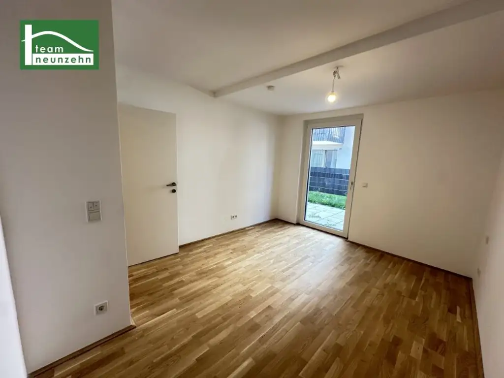 Zentral begehbarer Gartentraum nahe U1 Kagranerplatz mit Küche und Wärmepumpe!