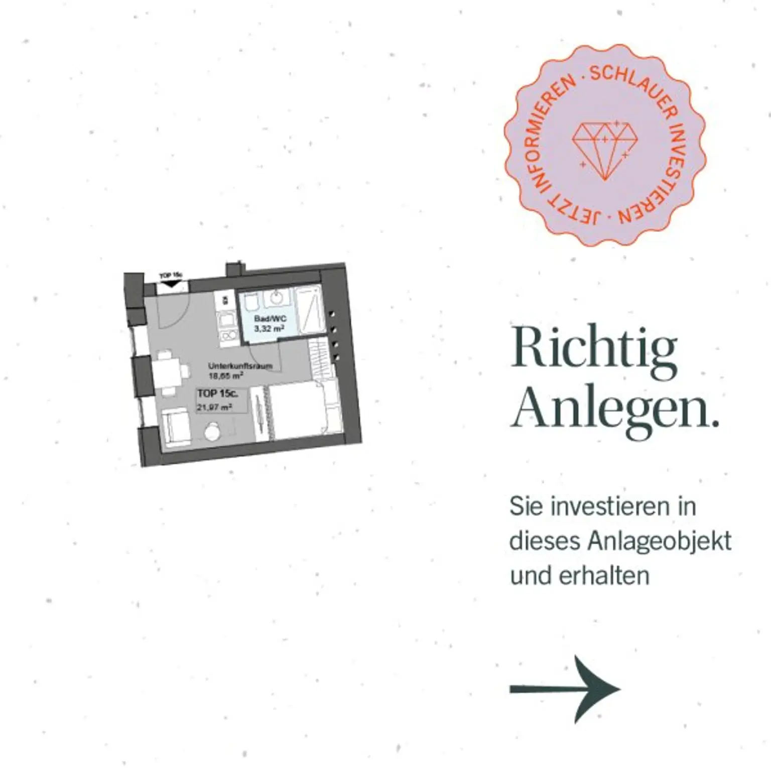 RENDITESTARKES ANLEGEROBJEKT MIT BEHERBERGUNGSWIDMUNG BEI SCHÖNBRUNN