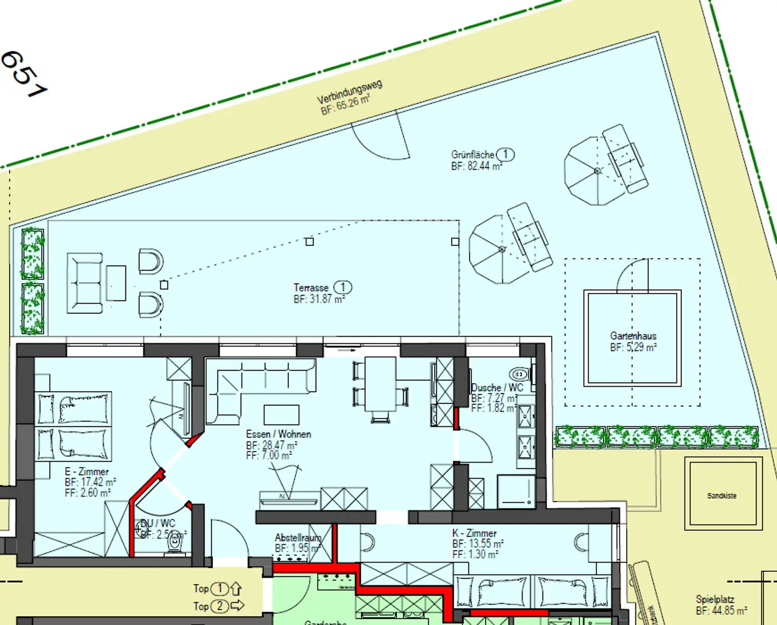 Geförderte 3- Zimmerwohnung mit Garten und Terrasse - Top 01