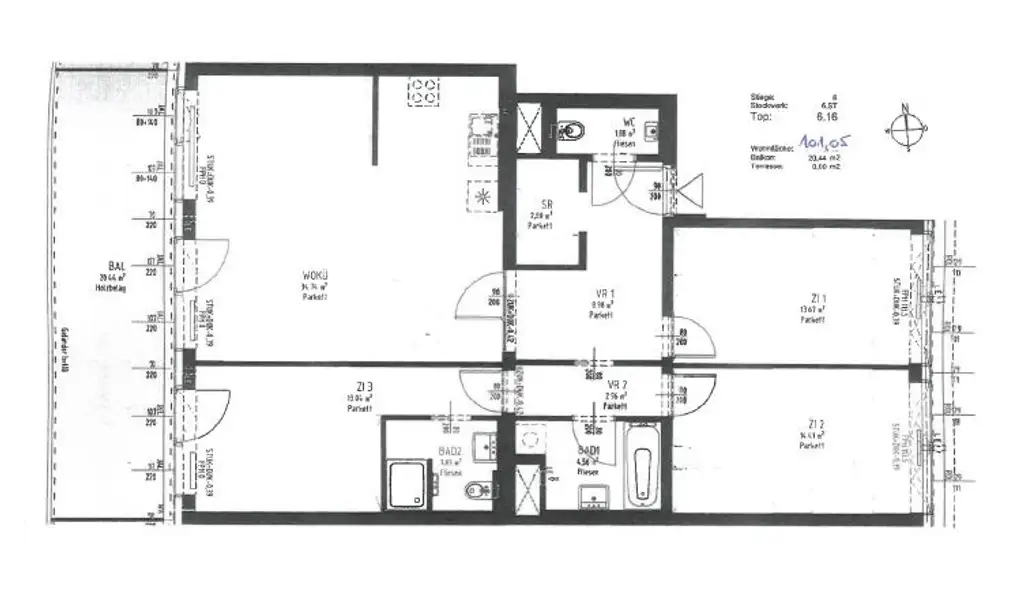 Tolle 4-Zimmer-Wohnung mit großem Balkon und Abstellplatz im 12. Bezirk