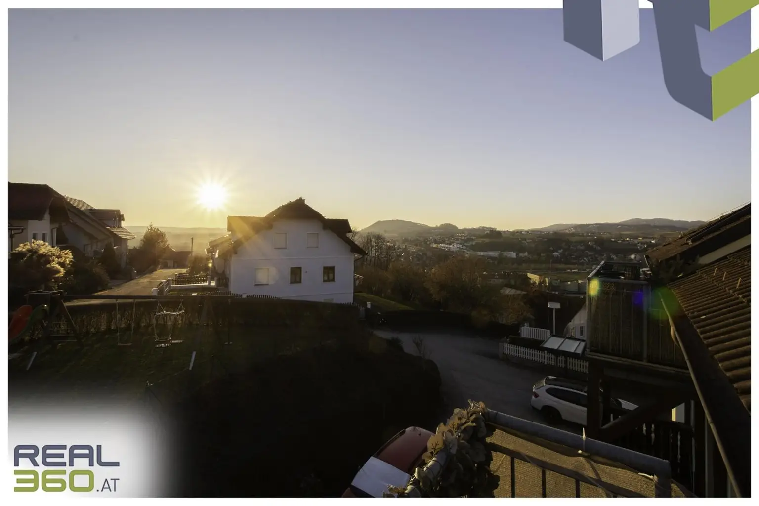 Balkon im Sonnenuntergang