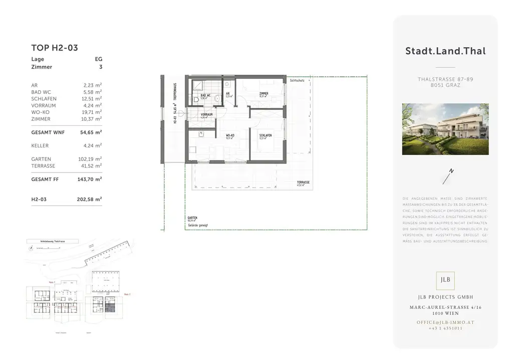 JLB Verkaufsplan H2-03 - Projekt Stadt.Land.Thal