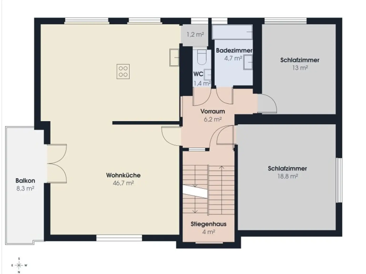 Grundriss Wohnung OG