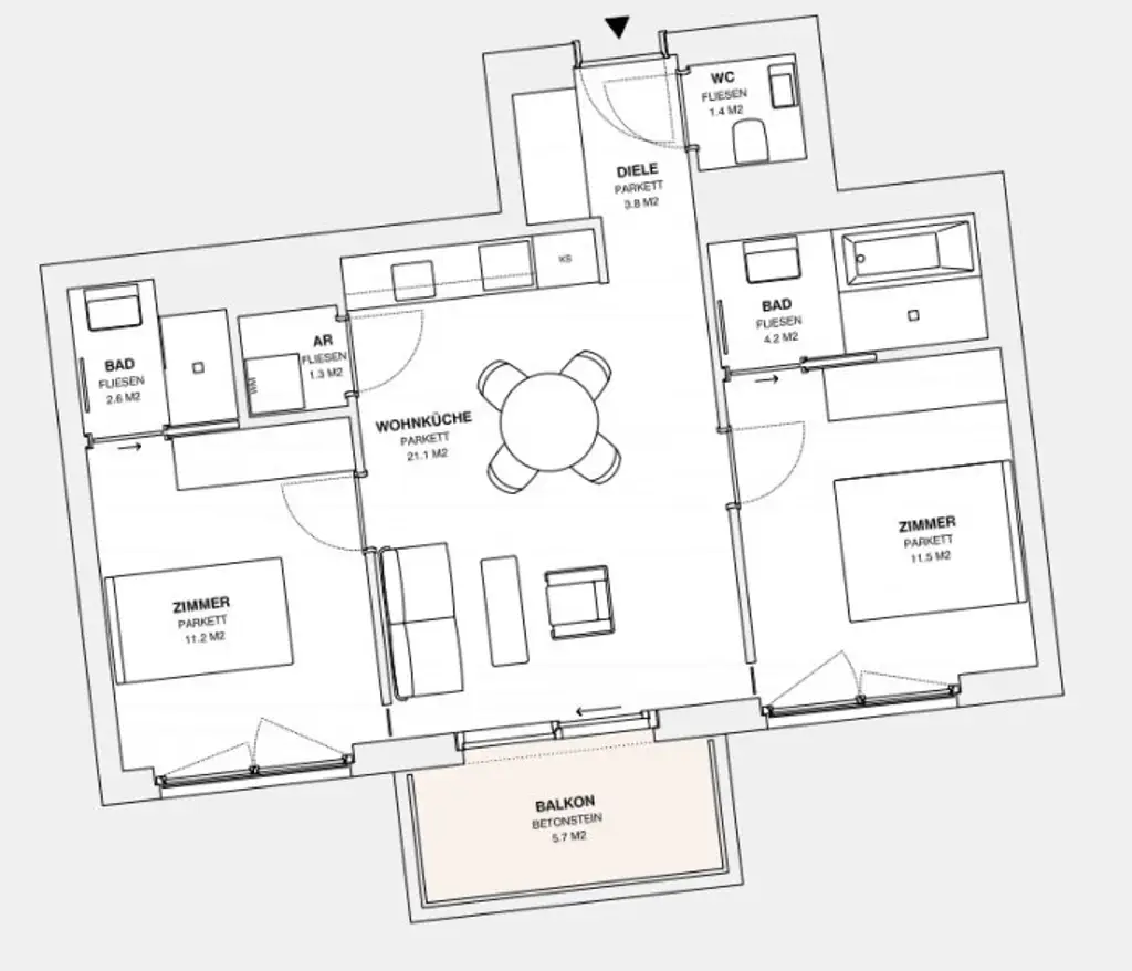 ++MOLLARD 50++ Exclusive 3-room apartment in the city center (1/27)