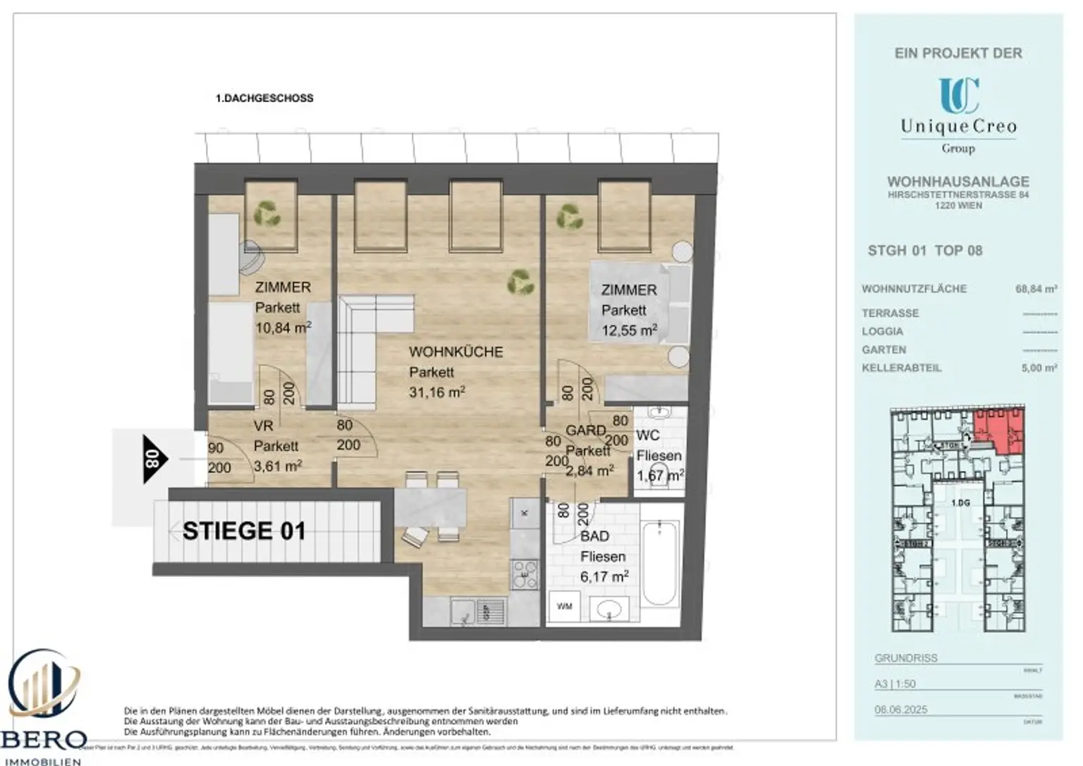 Wohngenuss auf allen Ebenen: 3 Zimmer optimal geschnitten, elegant ausgestattet