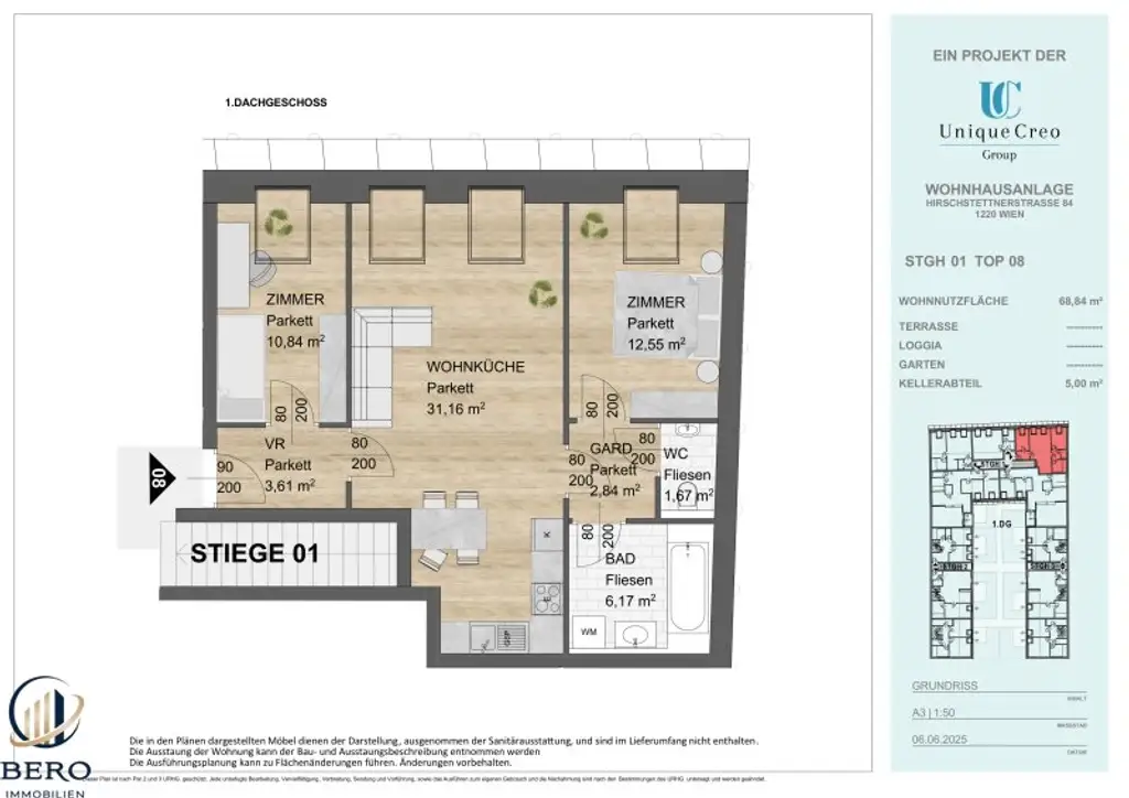 Wohngenuss auf allen Ebenen: 3 Zimmer optimal geschnitten, elegant ausgestattet