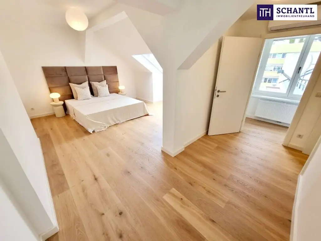 WOW! Stylischer Wohntraum im Dachgeschoss! Frisch saniert + Ruhelage + Traumhaftes Altbauhaus + Hofseitige Terrasse + U-Bahn ums Eck + Beste Infrastruktur und Anbindung!