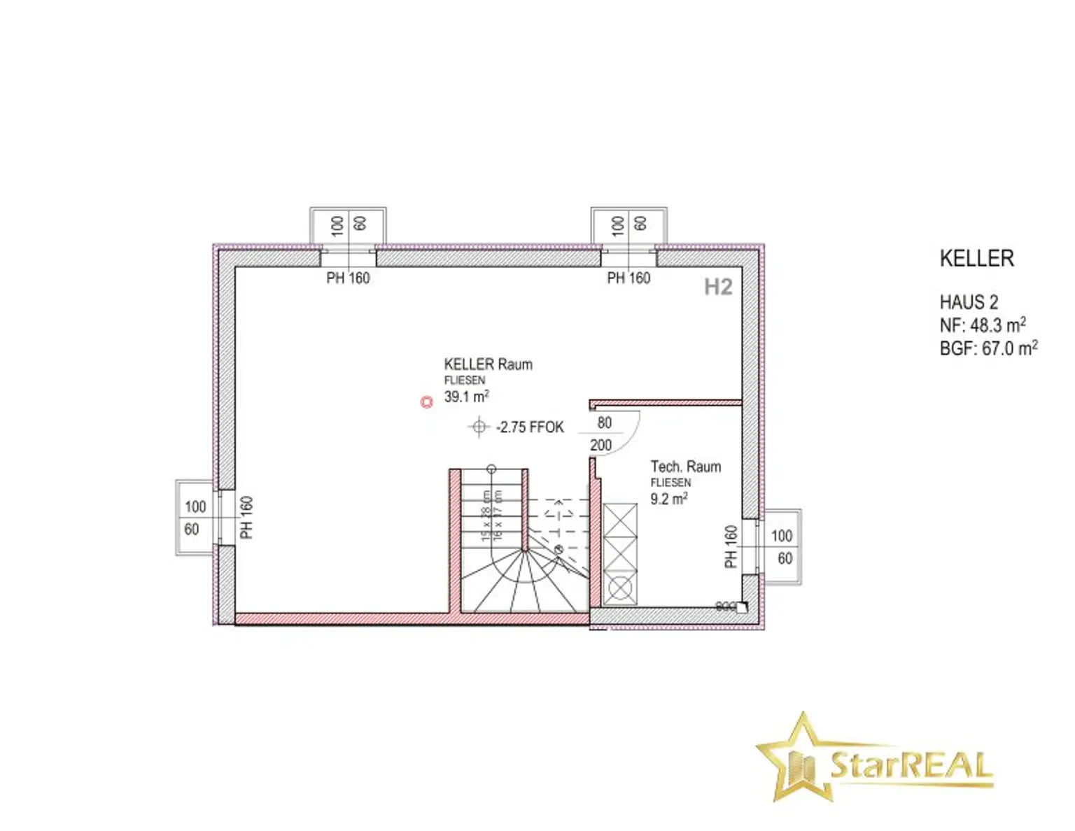 Plan Kellergeschoss