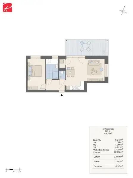 Wohnqualität auf hohem Niveau - Exklusive Neubauwohnung in begehrter Lage mit hochwertiger Ausstattung und großzügigen Außenflächen