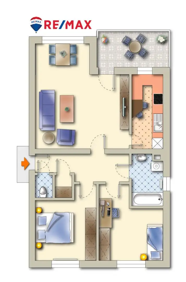 Idyllisch leben am Stadtrand – Lichtdurchflutete Wohnung mit Balkon ins Grüne