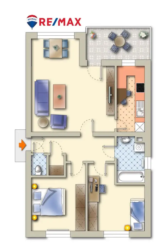 Idyllisch leben am Stadtrand – Lichtdurchflutete Wohnung mit Balkon ins Grüne