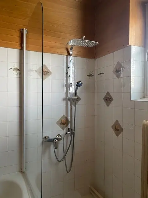 Dusche im Bad