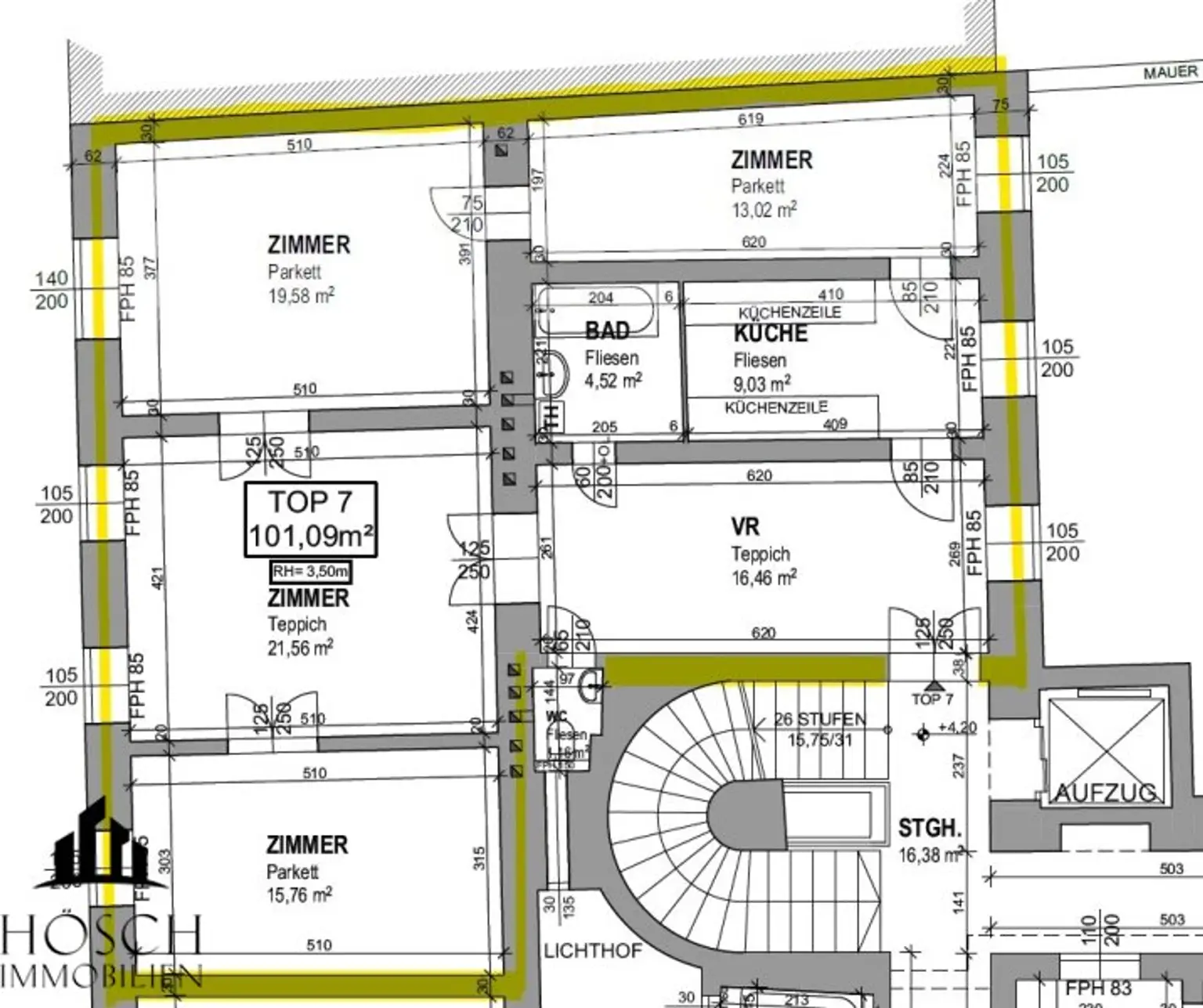 Stilvolles Wohnprojekt in 1020 Wien – Altbauflair & modernes Dachgeschoss