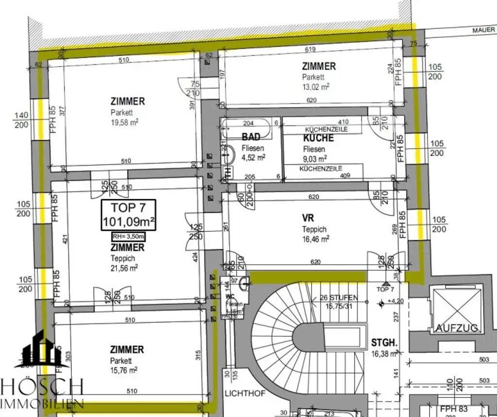 Stilvolles Wohnprojekt in 1020 Wien – Altbauflair & modernes Dachgeschoss