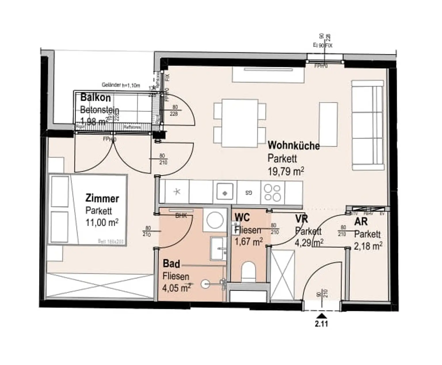 "Wohnoase Siebenbrunnengasse 44 - SONNIGER ERSTBEZUG MIT BALKON - Nachhaltig. Ruhig. Besonders."