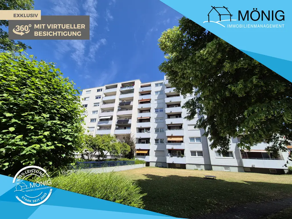 helle 3-Zimmer-Wohnung im Grünen mit praktischem Grundriss, schönem Balkon u. 1 Garage in Dagersheim