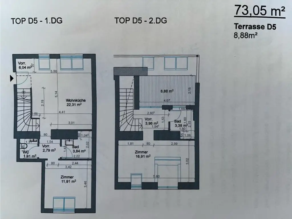Modernes Maisonette-Juwel mit Terrasse im 3. Bezirk – Tischlerküche, 2 Bäder & Klimaanlage