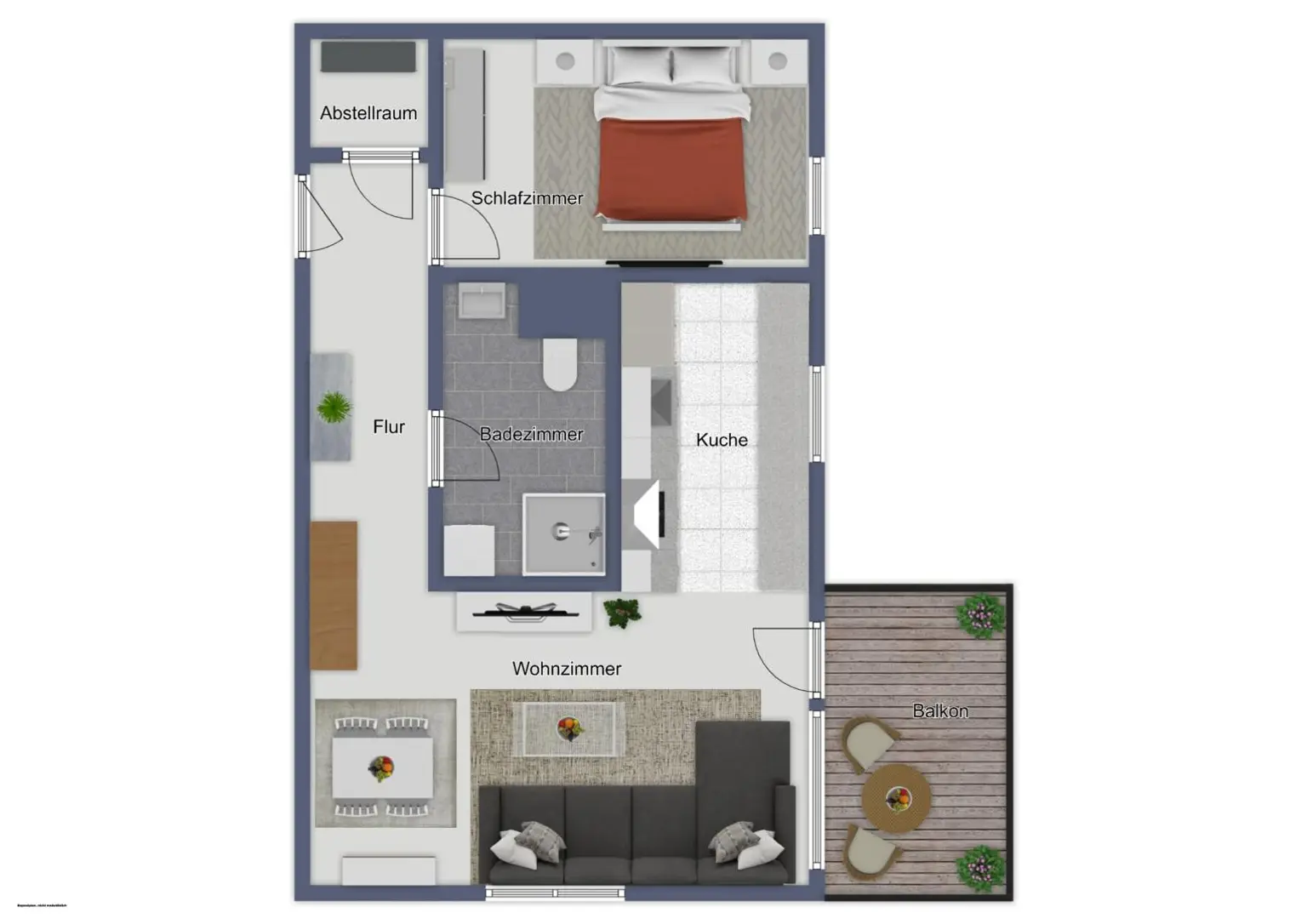 Moderne 2 Zimmer-Neubau-Mietwohnung mit Balkon und Tiefgaragenparkplatz in St. Pölten