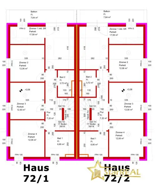 Grundriss Obergeschoss