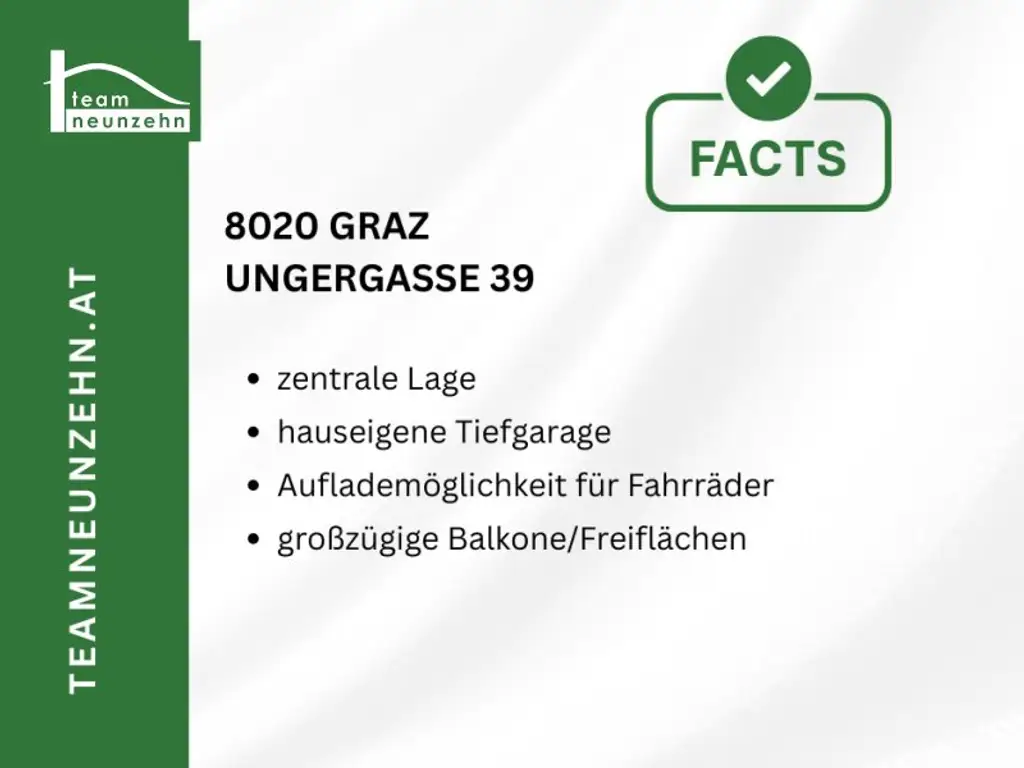 Ungergasse 39 – Moderne Neubauwohnungen im Herzen von Graz-Gries