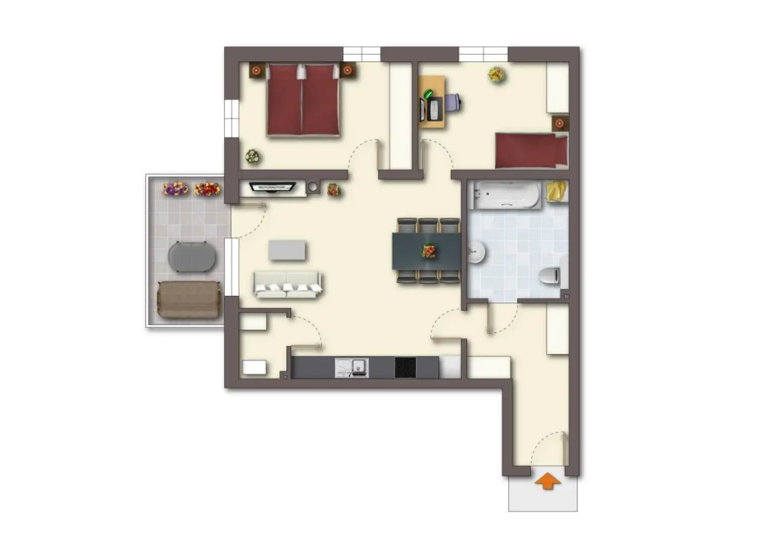 Moderne und barrierefreie Wohnung - mit Garten und Carportstellplatz