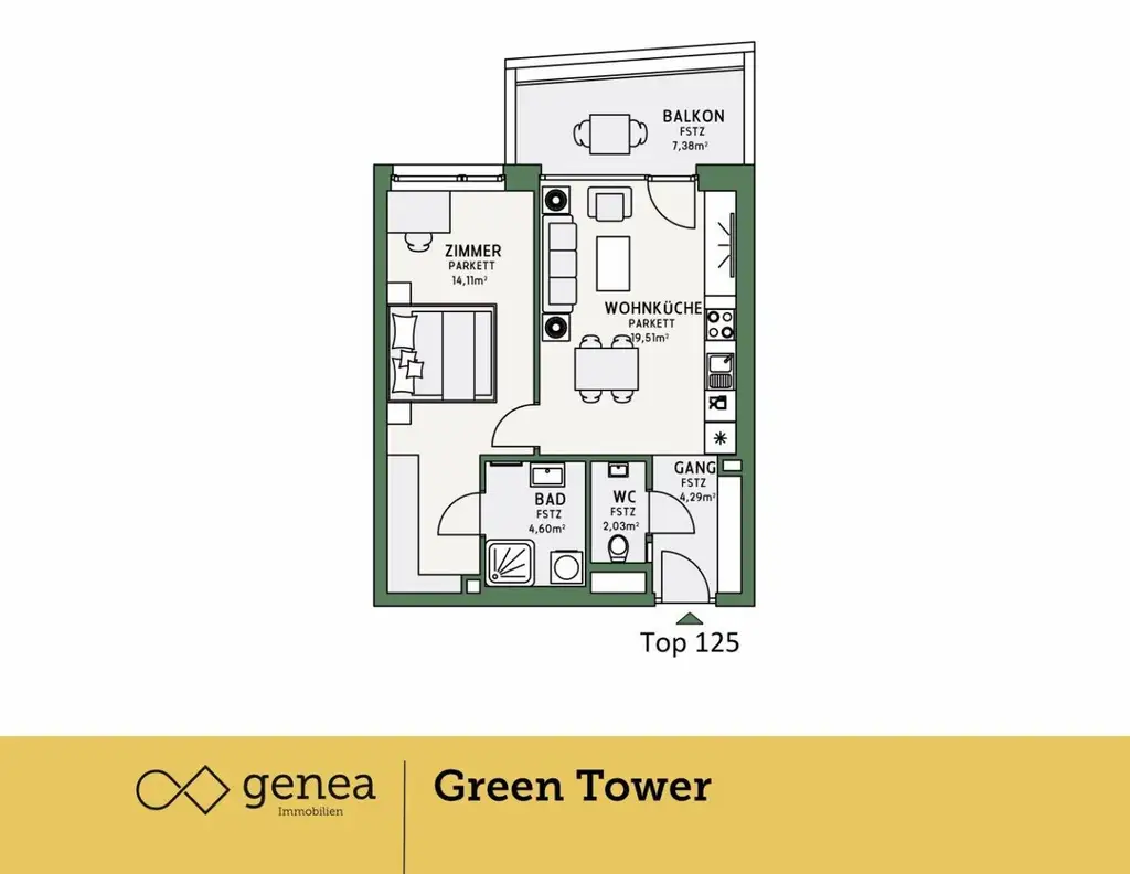 AKTION 50/50 | Smart & Green Innovatives Wohnen | Green Tower | Provisionsfrei