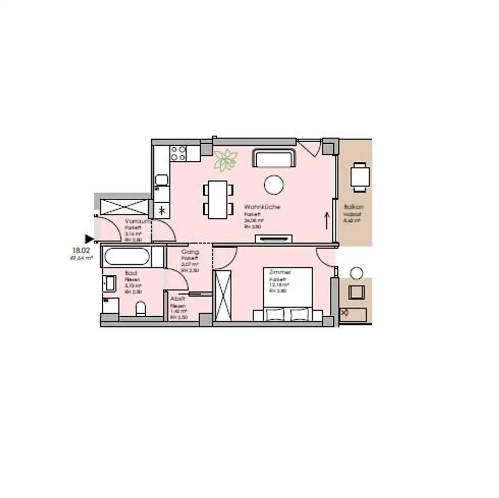 Blick auf die Vienna Skyline - Wohnen im Triiiple Tower