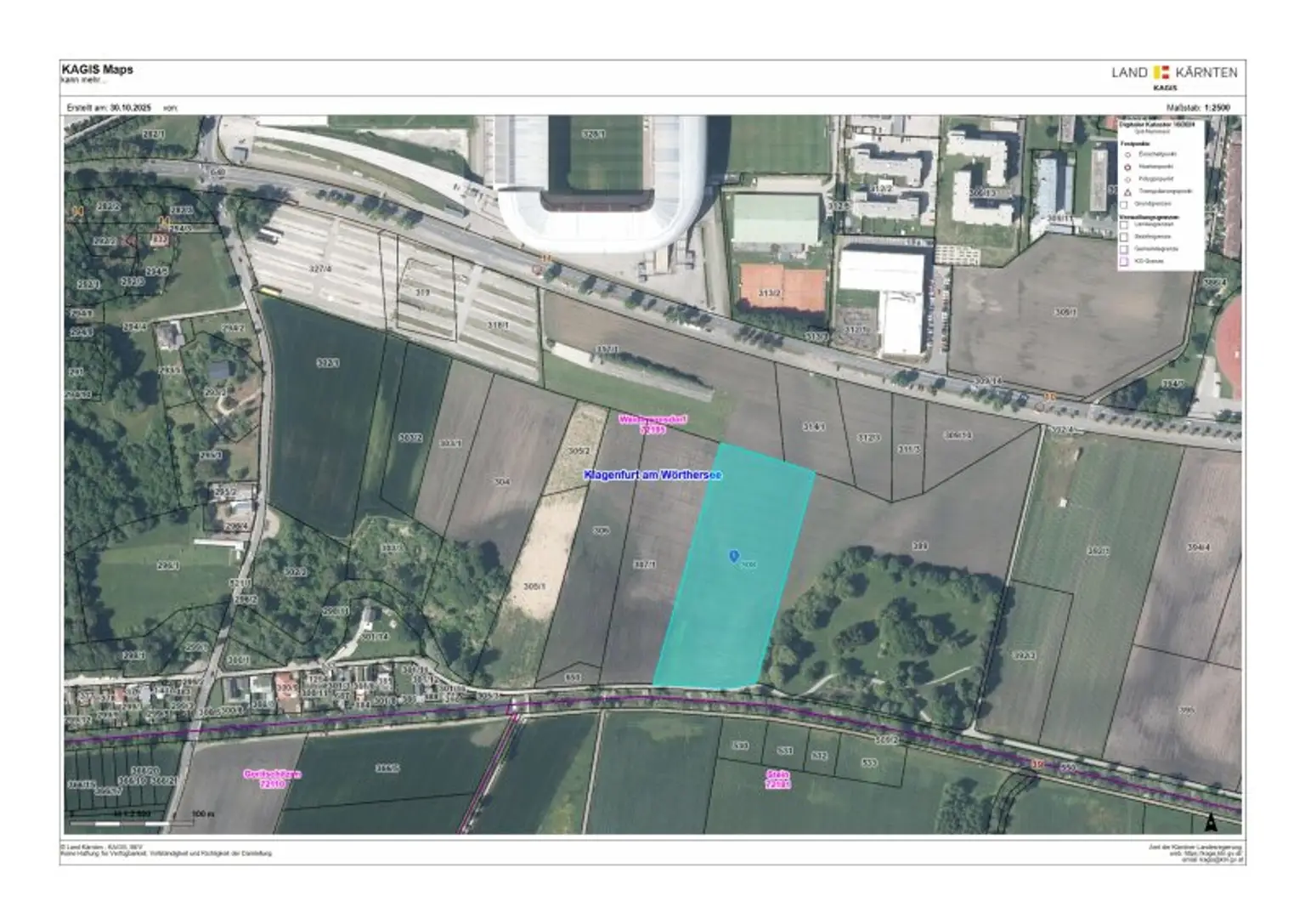 Landwirtschaftliche Flächen mit 15.000m² in Waidmannsdorf - Nähe Fussballstadion