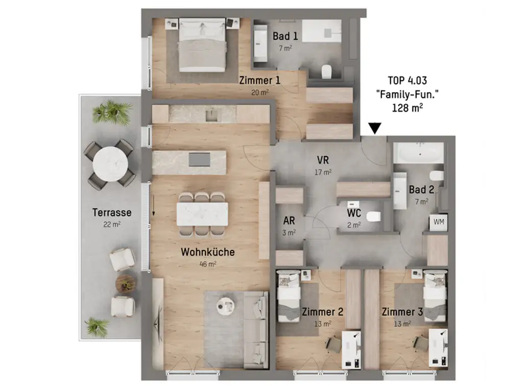 1210, Langenzersdorfer Straße, In Strebersdorf am Fuße des Bisambergs, 4-Zimmer-Eigentumswohnung