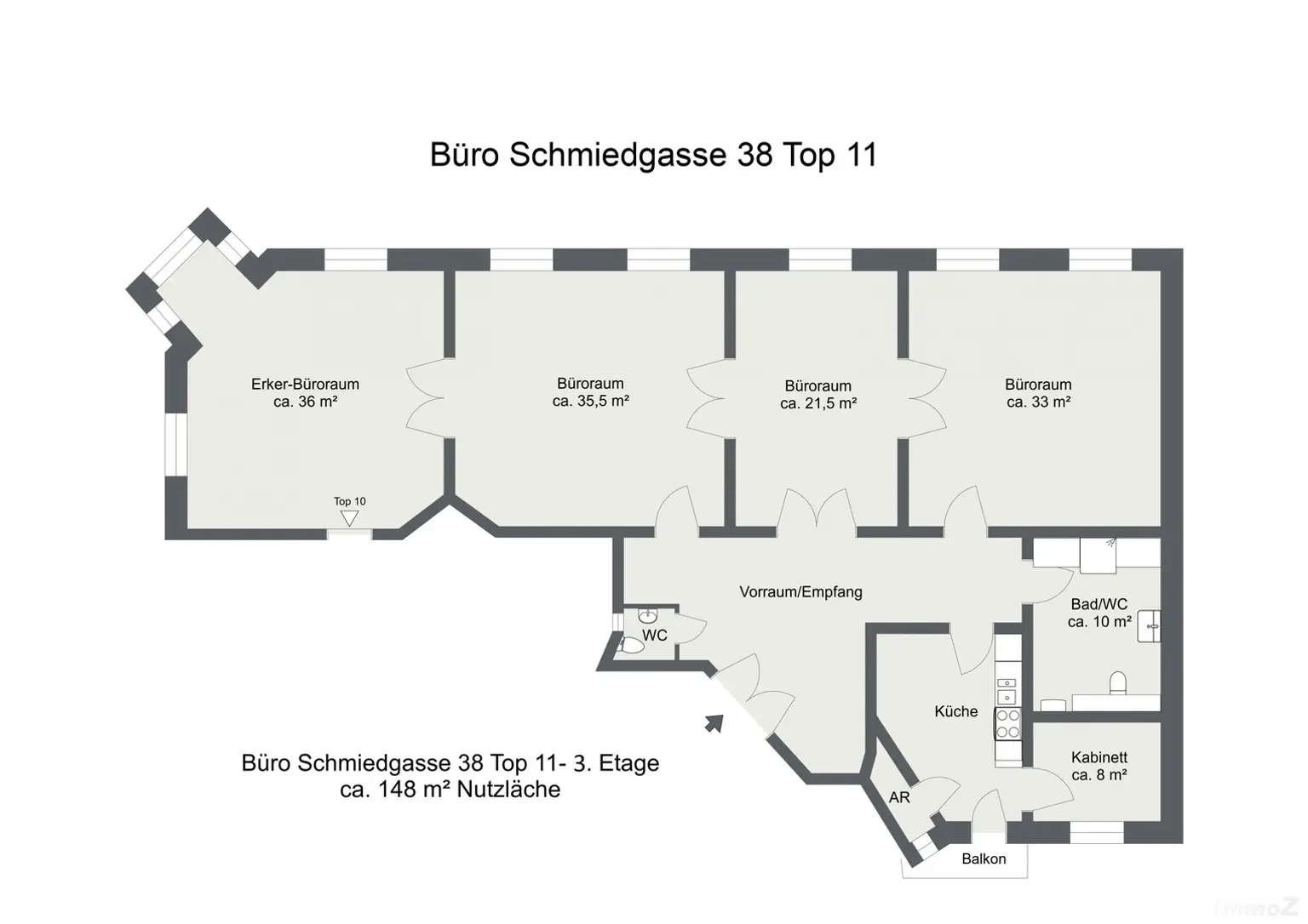 Grundriss - Büro Schmiedgasse 38 Top 11