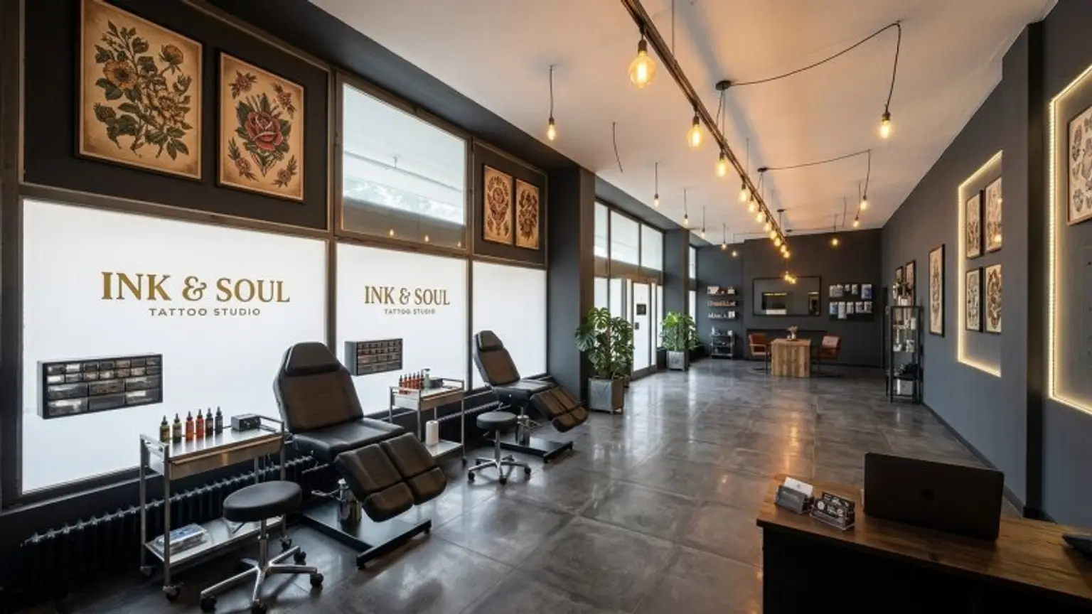 KI Einrichtungsvorschlag Tattoo Studio