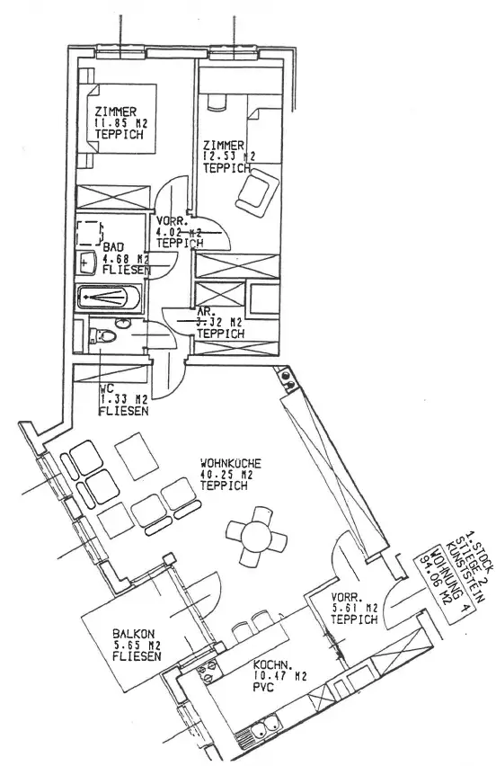 Lichtdurchflutete 3-Zimmer-Wohnung mit Balkon in zentraler Lage